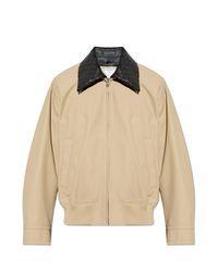 Bottega Veneta Natural Jacket With Leather Collar for men