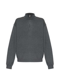 Balenciaga Gray Sweater With Logo for men