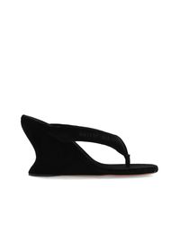 Balenciaga Black 'Gaeta' Wedge Sandals