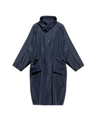 Homme Plissé Issey Miyake Blue Coat With Collar for men