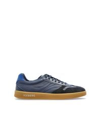 Iceberg Blue Sports Shoes With Logo for men