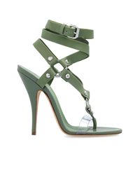DSquared² Green Heeled Sandals
