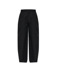 Givenchy Black Cotton Trousers With Logo Patch for men