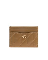 COACH Brown Leather Card Holder