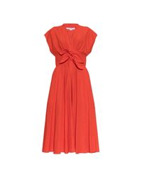 Alaïa Red Dress With A V-Neckline