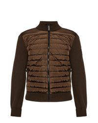 Canada Goose Brown Cardigan With Quilted Front 'Hybridge' for men