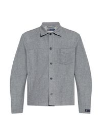 Paul & Shark Gray Wool Shirt for men