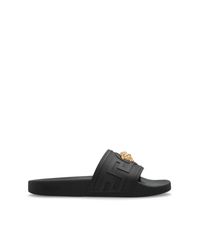 Versace Black Rubber Flip-Flops for men