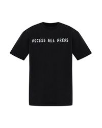 44 Label Group Black T-Shirt With Logo for men