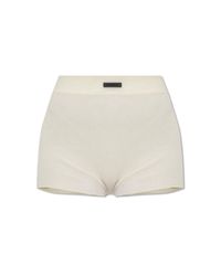 Fear Of God Natural Knit Shorts With Logo