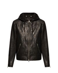 AllSaints Black 'Harwood' Leather Jacket for men