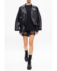acne studios leather jacket womens
