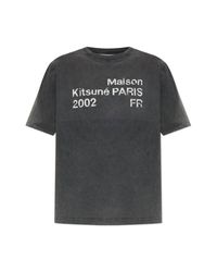 Maison Kitsuné Black T-Shirt With Print for men