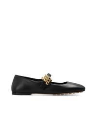 Bottega Veneta Black Charlotte Ballet Flats