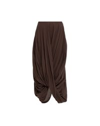 Totême Brown Loose-Fit Skirt
