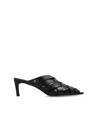 Anine Bing Black Heeled Mules "Eve"