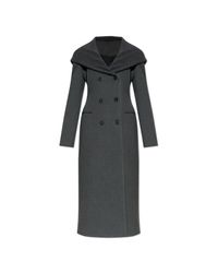 DIESEL Black Double-Breasted Coat "G-Olden-Long"