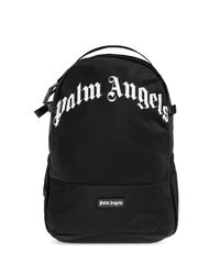 Palm Angels Black Backpack With Logo for men
