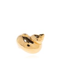 Versace Metallic Shell Motif Ring