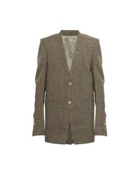 Rick Owens Green Wool Blazer With Single Vent for men