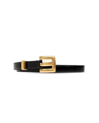Balmain Black Leather Belt