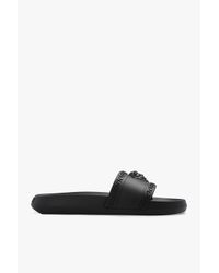 Versace White Rubber Slides for men