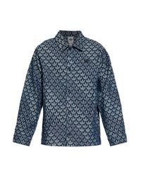 Adidas Originals Blue Denim Shirt With Monogram for men