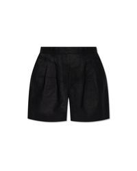 Posse Black Linen Shorts