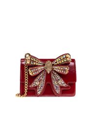 Kurt Geiger Red Shoulder Bag 'Bow Small'