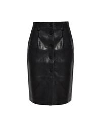 Anine Bing Black Leather Skirt "Zaire"