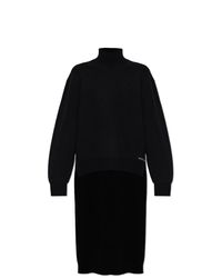 Alexander Wang Black Wool Sweater With Asymmetric Cut