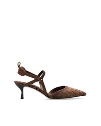 Fendi Brown Heeled Shoes "Colibr Lite"