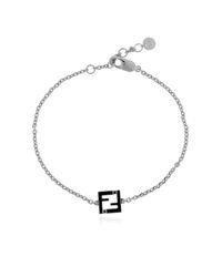 Fendi White Bracelet With Logo for men