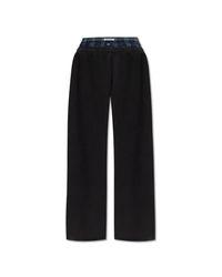 Acne Black Wide-Leg Sweatpants