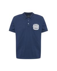 Balmain Blue Polo With Logo for men