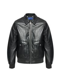 Paul Smith Black Leather Jacket for men