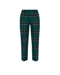 Alexander McQueen Green Plaid Trousers