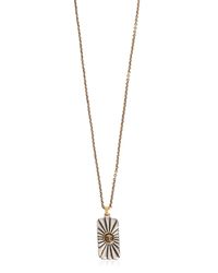 Versace Metallic Brass Necklace With Pendant