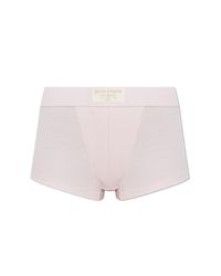 Palm Angels Pink High-Waisted Cotton Boxer Shorts