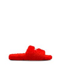 Balenciaga Red Slides With Logo