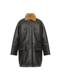 Balenciaga Gray Luxurious Lambskin Shearling Coat for men