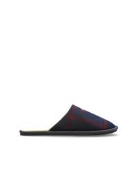 Emporio Armani Blue Slides With Logo for men