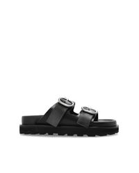Jil Sander Black Leather Slides
