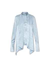 Fendi Blue Silk Top