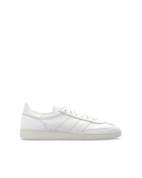 Adidas Originals White Handball Spezial Leather Sneakers for men