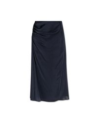 Theory Blue Skirt With A Satin Finish