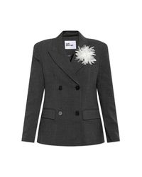 Self-Portrait Black Double-Breasted Blazer