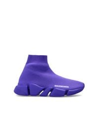Balenciaga Purple 'speed 2.0 Lt' Sock Sneakers