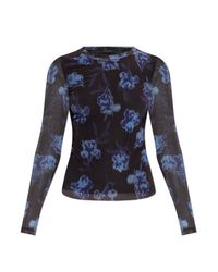 Rag & Bone Blue Floral Motif Top