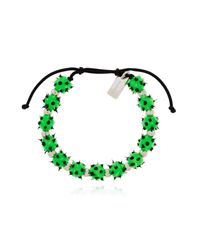 Balenciaga Green Bracelet With Logo